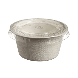 Ciotolina per salsa con coperchio in RPET da 54 ml