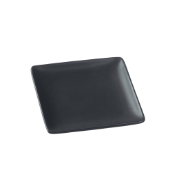 Piatto Fluid' in ceramica nera da 110x110x14 mm