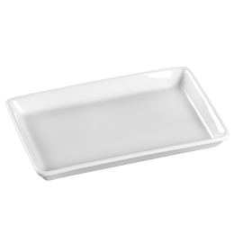 Piatto Quartz in ceramica da 160x100x16 mm