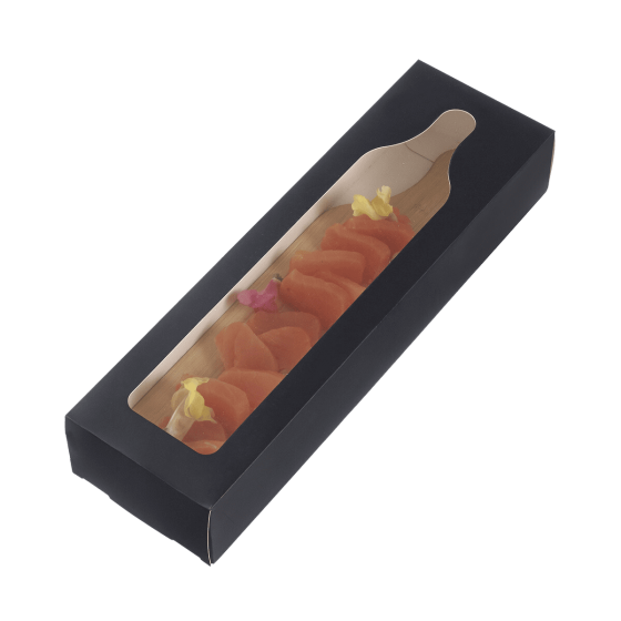 Scatola cartone con finestrella per tagliere Bistro 300x90