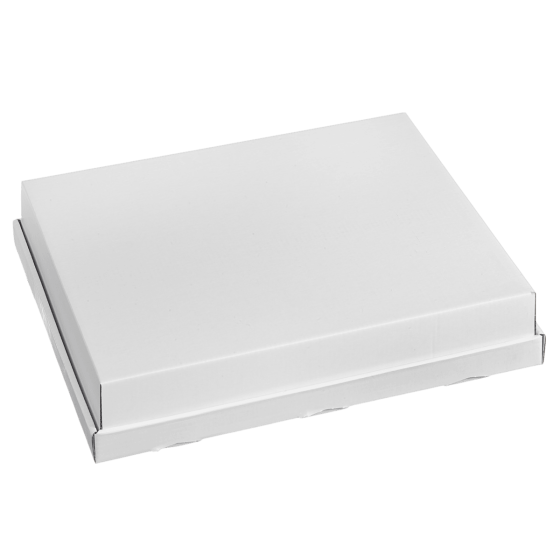 Couvercle pour plateau Ecokraft blanc brillant 367x297x30 mm