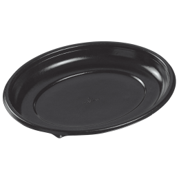 Assiette Galaxie ovale noire avec lamination 220x160x22 mm