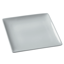 Assiette Fluid' céramique blanche 160x160x15 mm