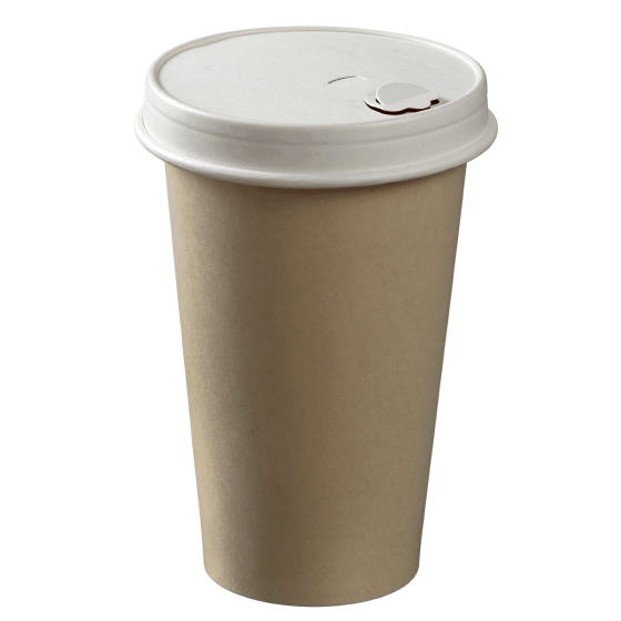 Couvercle carton blanc ac buvant pour gobelets 400 et 490ml
