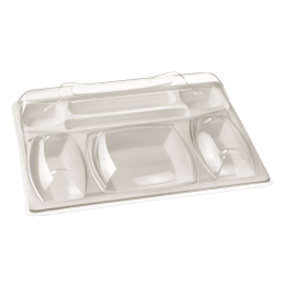 Kit vassoio pasti Gala stoviglie bianche