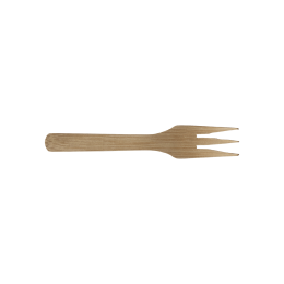 Mini-forchetta a 3 denti in bambù da 90 mm