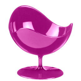 Verrine Ball Chair mauve PS 50 ml - 5 paquets de 2