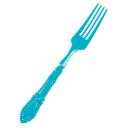 Mini fourchette Baroque bleu ciel PS - 12 paquets de 25