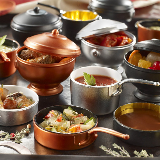 Soupière Eskoffié noire/dorée 60 ml