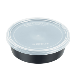 Insalatiera LOOP + coperchio in PP nero 1.000 ml