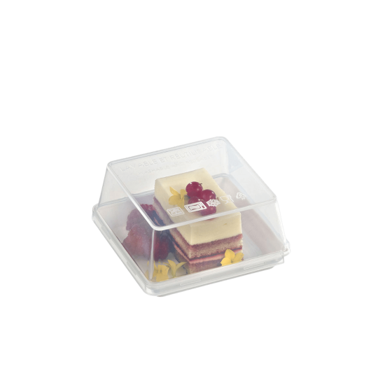 Assiette Quartz PP blanc 90x90 mm