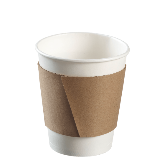 Bicchiere 100% in cartone bianco da 290 ml