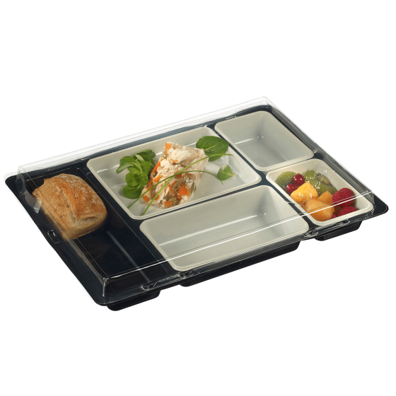 Kit vassoio Vision completo con 4 vaschette