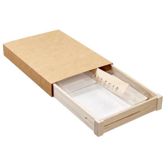 Vassoio in legno da 346 x 237 x 46 mm