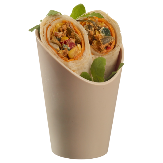 Vaschetta per patatine fritte LOOP PP beige chiaro H120Ø82mm