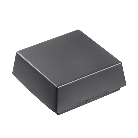 Scatola per hamburger LOOP con coperchio in PP 169x171 mm