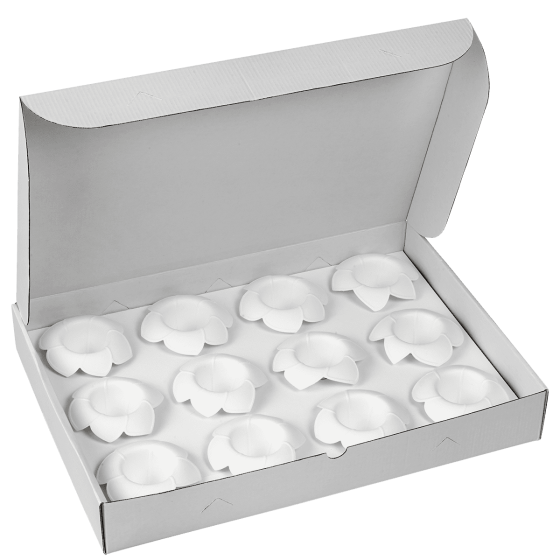 Supporto di cartone per 12 Ipomée in scatola catering