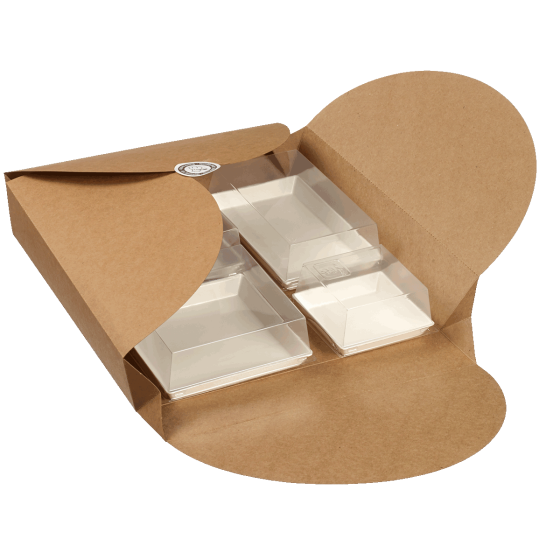 Scatola per il pranzo Rosace da 280 x 280 x 57 mm