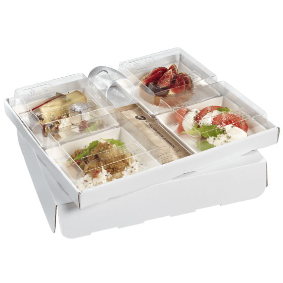 Base montée Ecokraft compact blanc brillant 331x284x30 mm