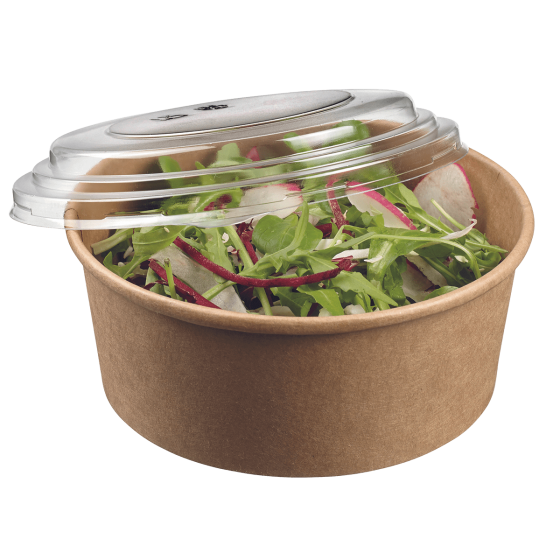 Saladier rond Ecokraft avec couvercle 750 ml