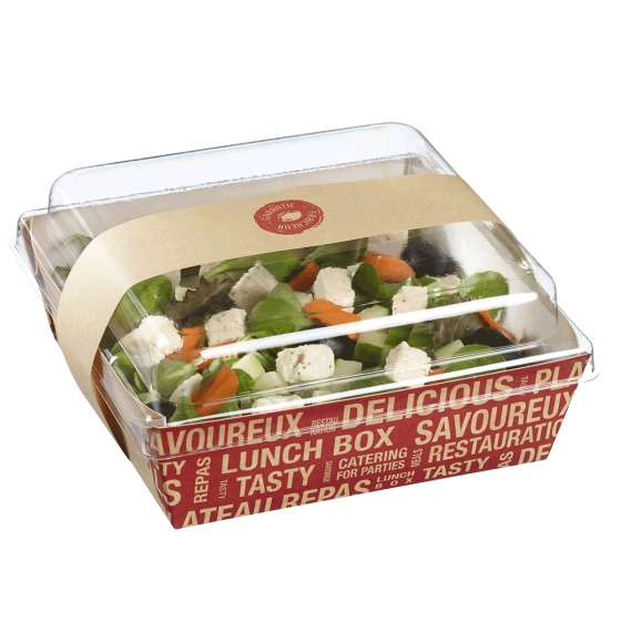 Barquette salade City + couvercle et bague 900 ml