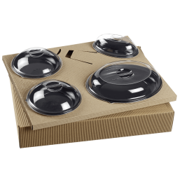 Kit plateau-repas Polaris vaisselle Galaxie noire + couv