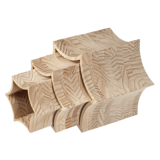 L'Étoilé supports en bois pour plateaux - Set de 3 pièces