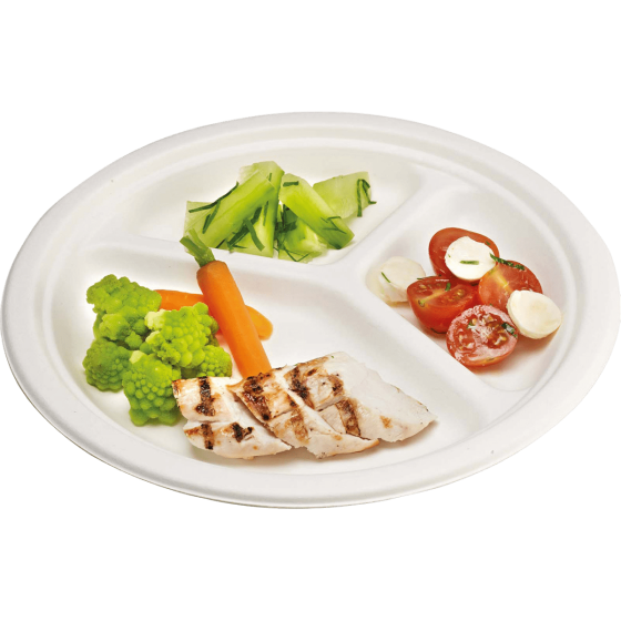 Piatto tondo con 3 scomparti Ø 260 mm