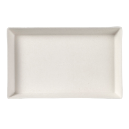 Assiette Quartz pulpe de canne avec lamination 160x100 mm