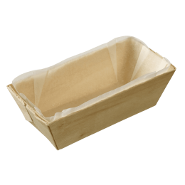 Vaschetta rettangolare con carta da forno da 95 ml
