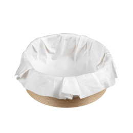 Teglia circolare in legno con carta da forno Ø 100 mm