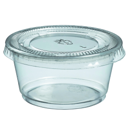 Pot à sauce PP avec couvercle 60 ml