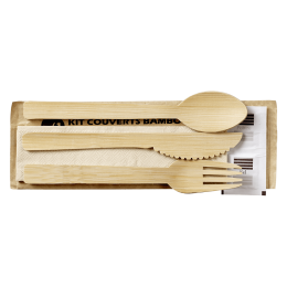 Kit di posate 6/1 in bambù 220 mm