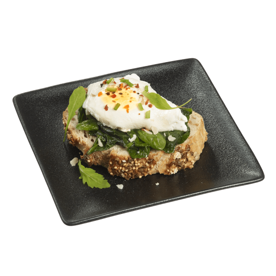 Piatto Sandy in ceramica nera da 160x160x15 mm