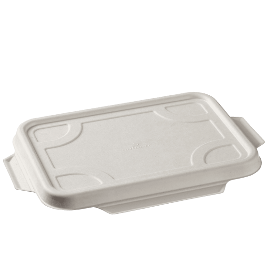 Coperchio in polpa di canna per vaschetta Quantum da 840 ml