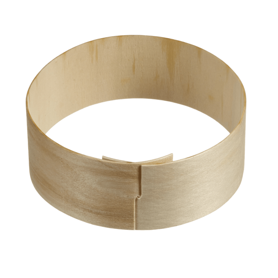 Teglia circolare in legno con cocca + carta da forno Ø110 mm