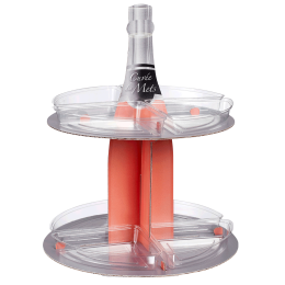 Box 1/4 di pallet Espositore bottiglia champagne+4 vaschette