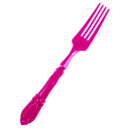 Mini forchetta Baroque viola PS - 12 pacchi da 25