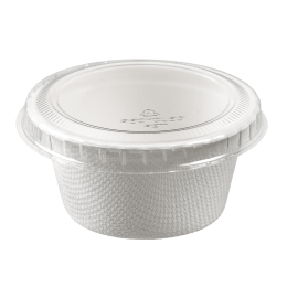 Ciotolina per salsa con coperchio in RPET da 54 ml