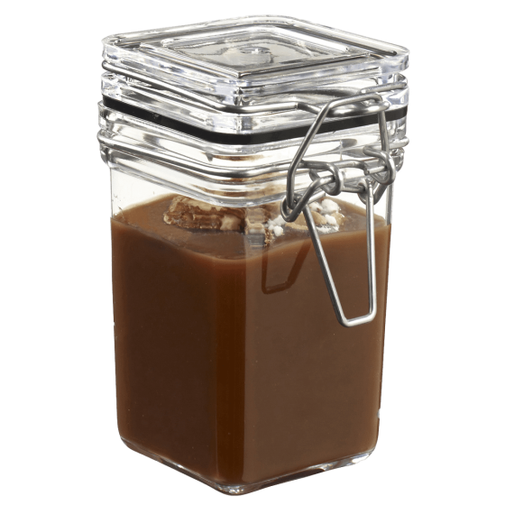 Vasetto Tradition quadrato con coperchio a cerniera 110 ml