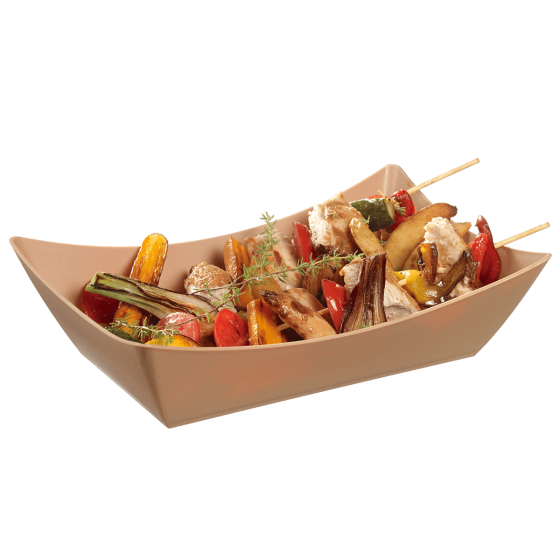 Vaschetta Snacking LOOP in PP beige scuro 1.000 ml