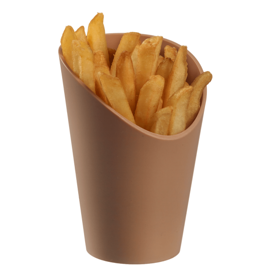 Vaschetta per patatine fritte LOOP PP beige scuro H120Ø82mm