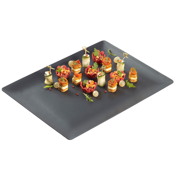 Vassoio Fluid' in PP nero da 390x290 mm