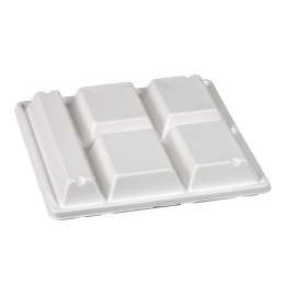 Coperchio in polpa di canna per Vassoio Five con 5 scomparti