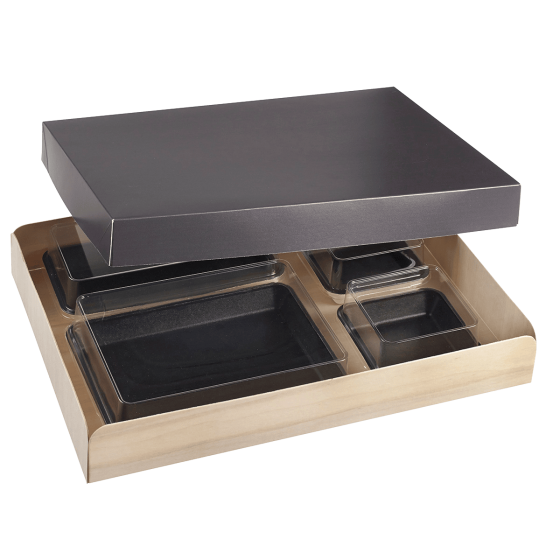 Couvercle carton pour plateau Set bois