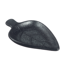 Verrine Feuille Sandy céramique noire 96x61x13 mm