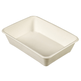 Vaschetta Quantum in polpa di canna laminata da 840 ml