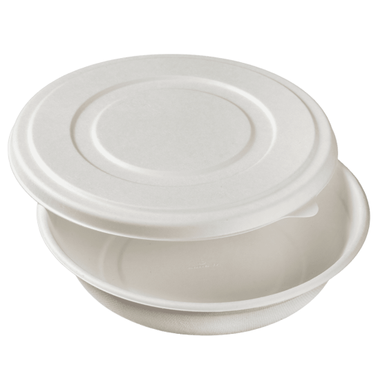 Coperchio per piatto tondo in polpa di canna 1.090 ml