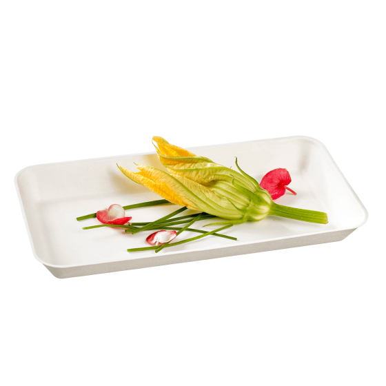 Piatto Kanopée in polpa di canna da 200x100 mm