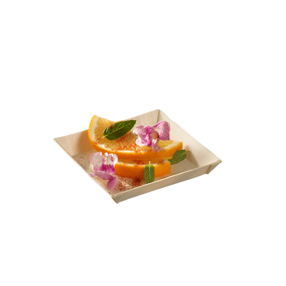 Piatto Quartz in legno laminato da 90 x 90 mm